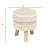 Ottoman Style Stool in Mango Wood - top_view