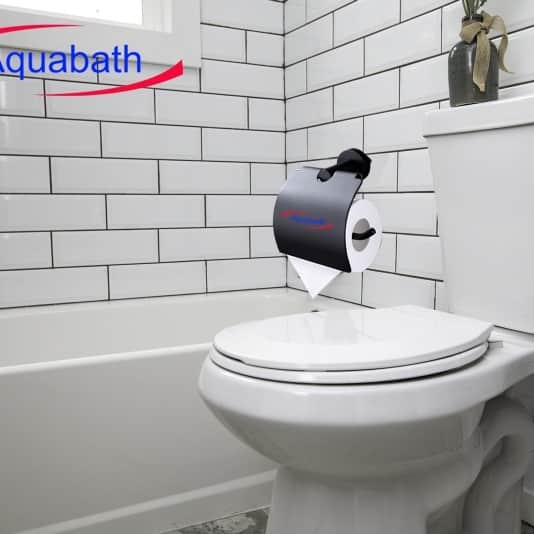 Black Toilet Paper Roll Holder - left_view