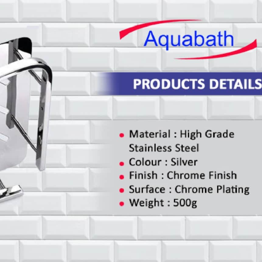 Stainless Steel Bathroom Shelf - front_view