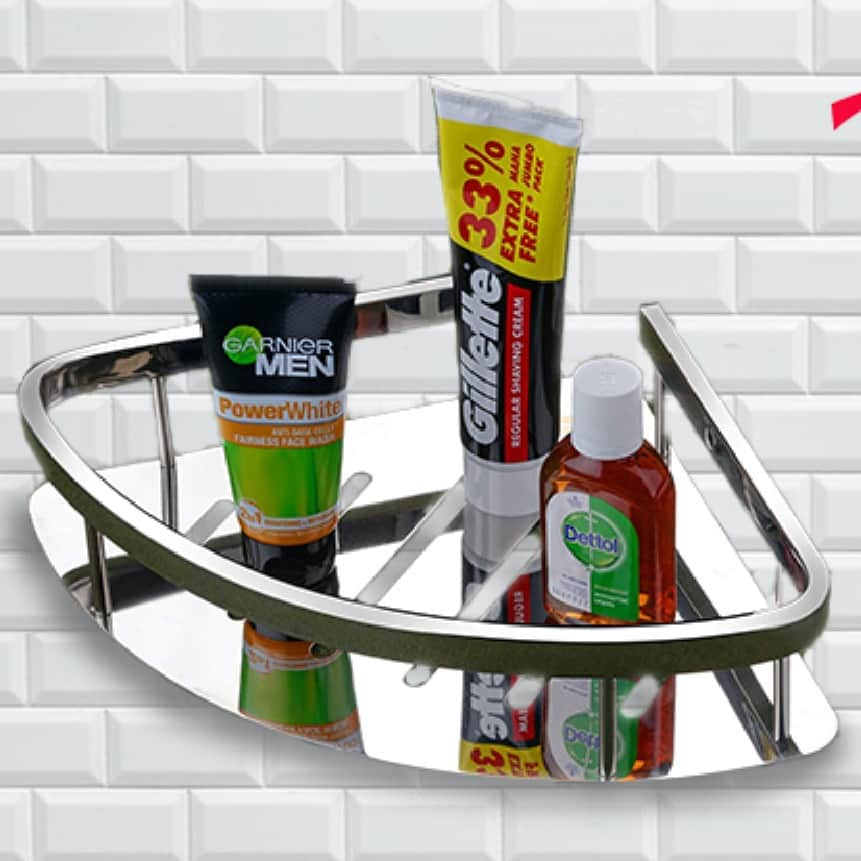 Stainless Steel Bathroom Shelf - top_view