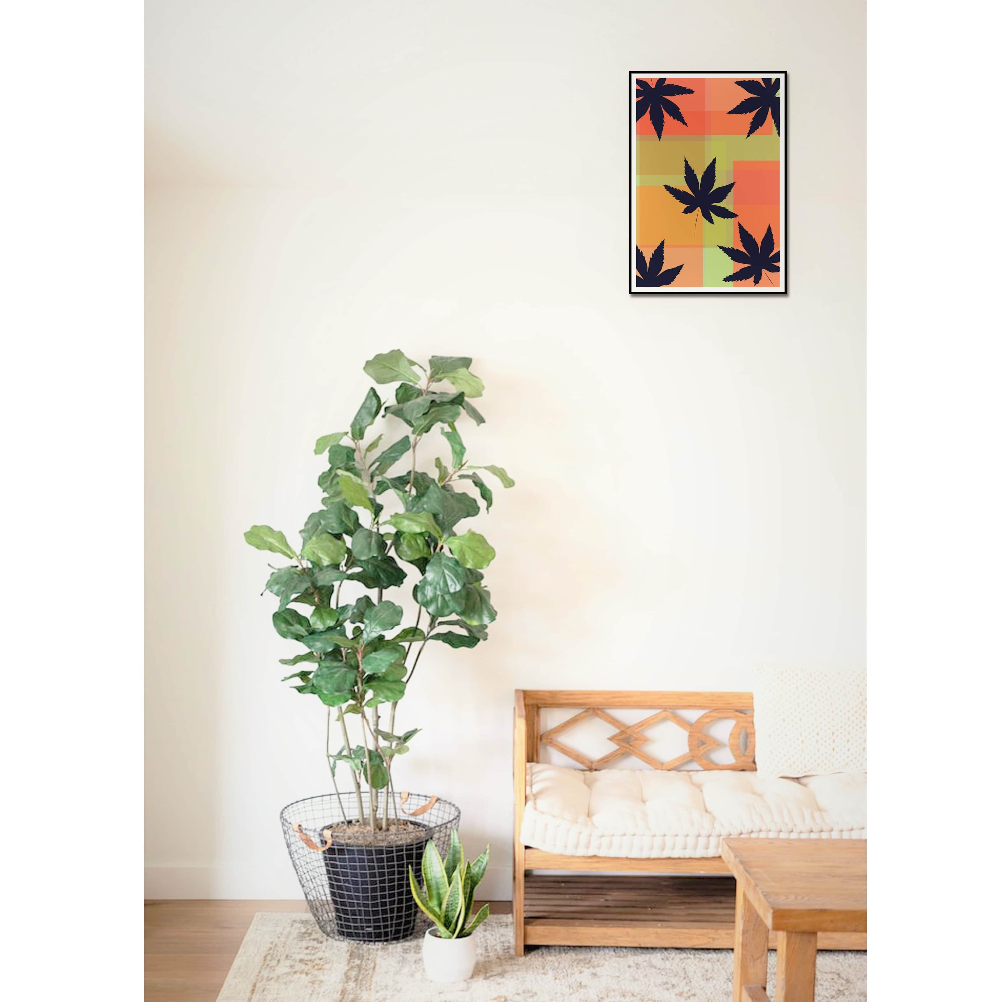 Leaves Illustration Wall art Wall Poster - front_view