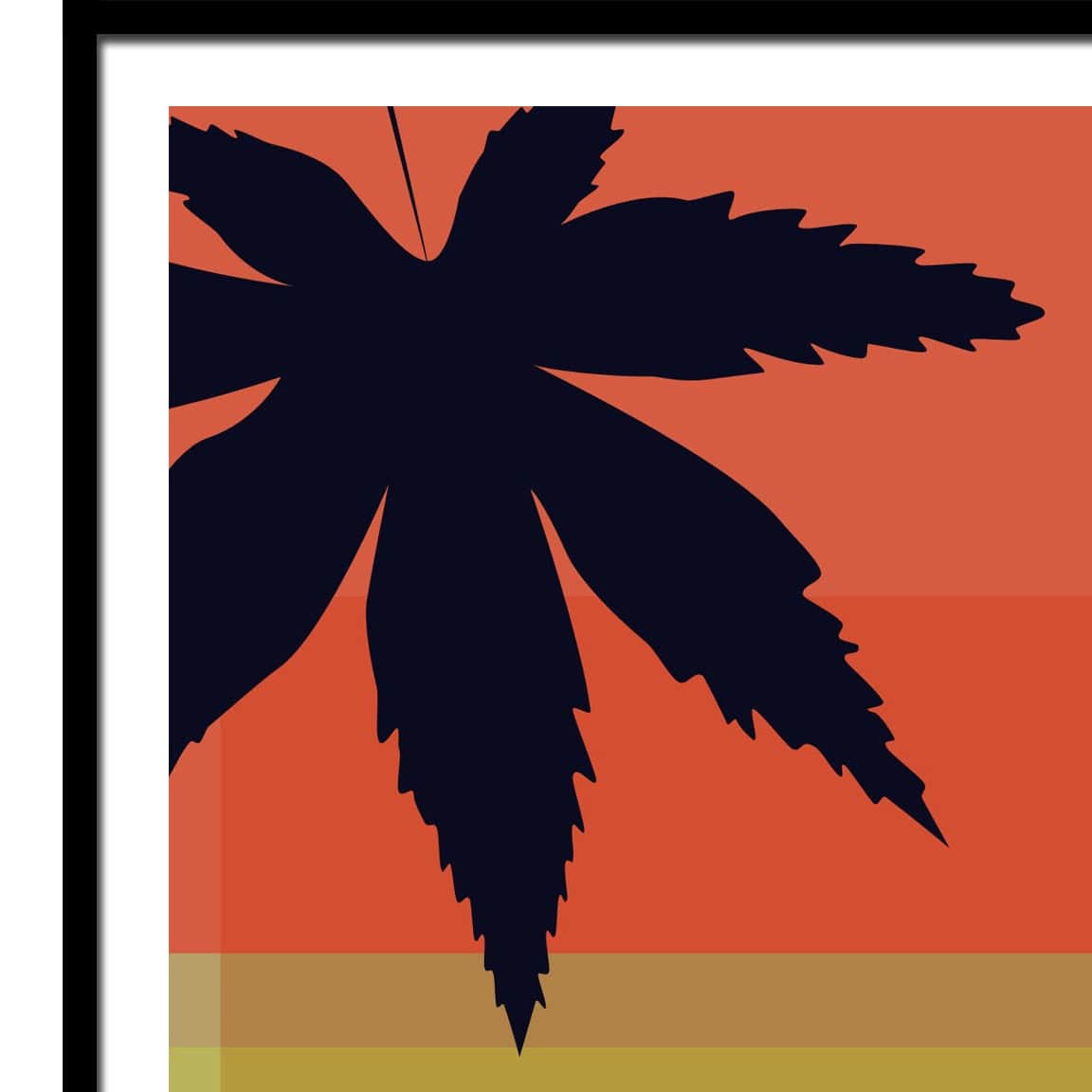 Leaves Illustration Wall art Wall Poster - top_view