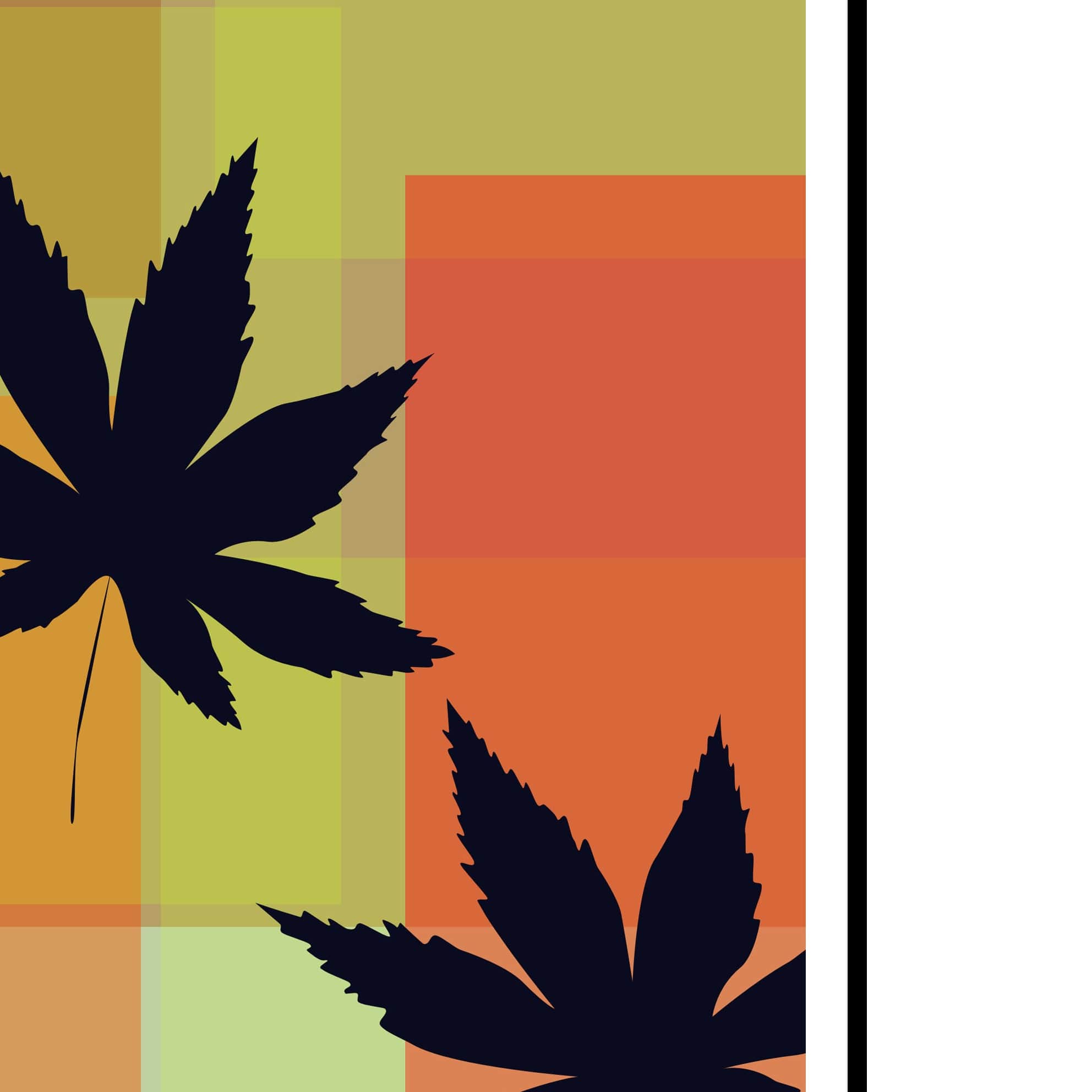 Leaves Illustration Wall art Wall Poster - right_view