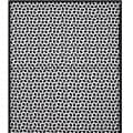 Double Cotton Bed-sheet Black and White Print - front_view