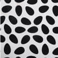 Double Cotton Bed-sheet Black and White Print - top_view