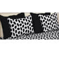 Double Cotton Bed-sheet Black and White Print - rear_view