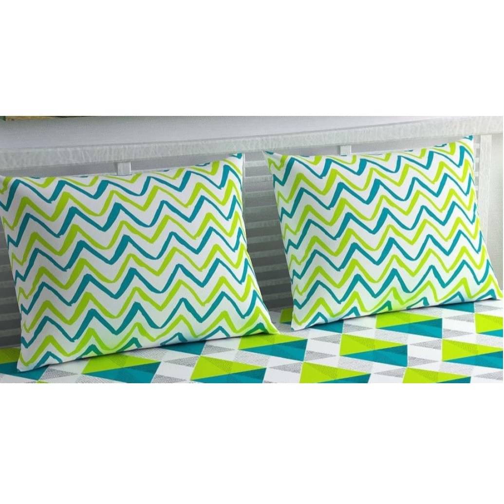 Cotton Geometric Print Mix N Match Bed-sheet for Double Bed (Multicolor)