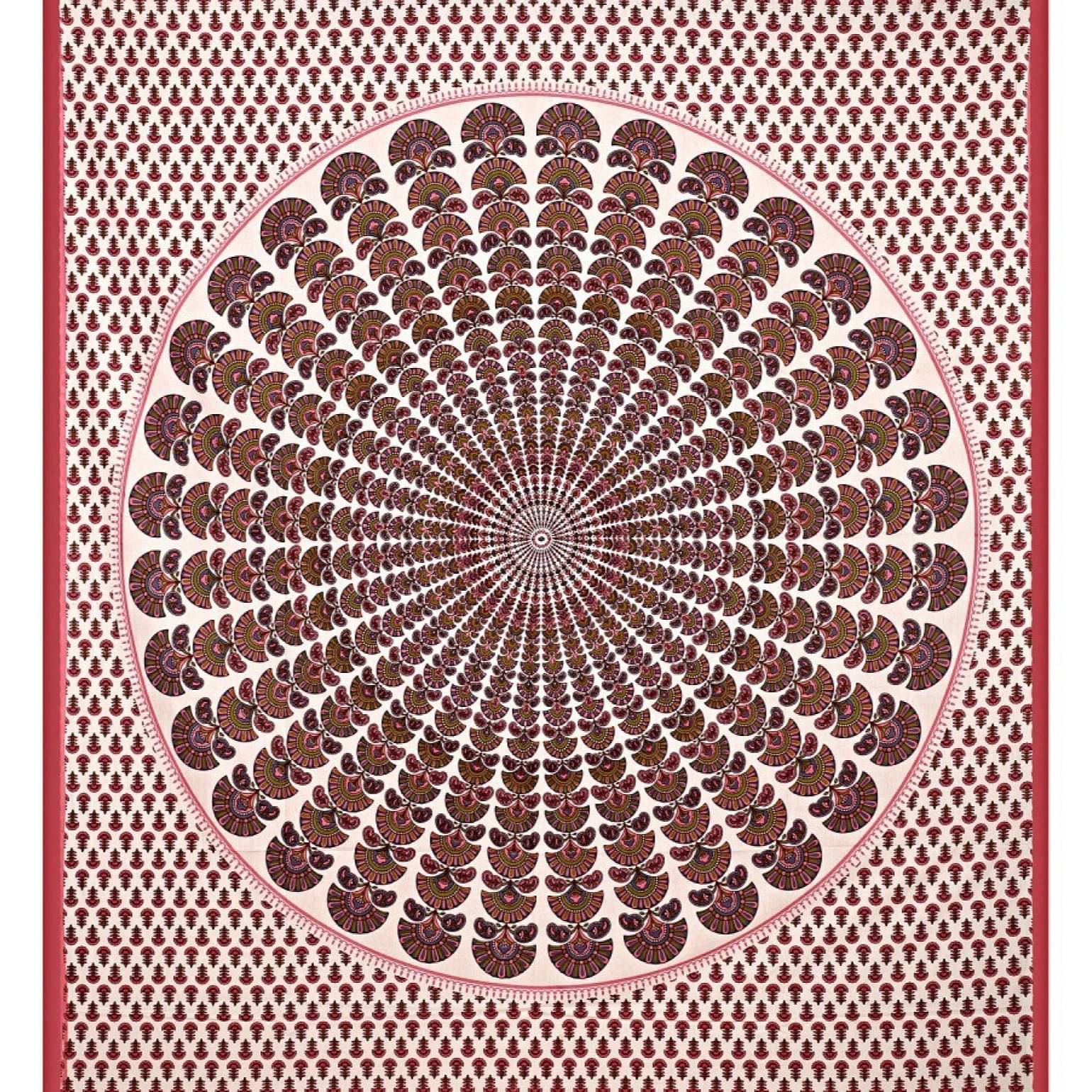 Jaipuri Printed Double Bed-sheet with 2 pillow covers