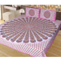 Jaipuri Printed Double Bed-sheet with 2 pillow covers - rear_view