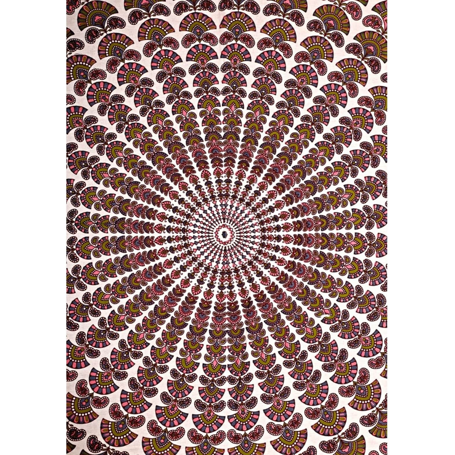 Jaipuri Printed Double Bed-sheet with 2 pillow covers - right_view