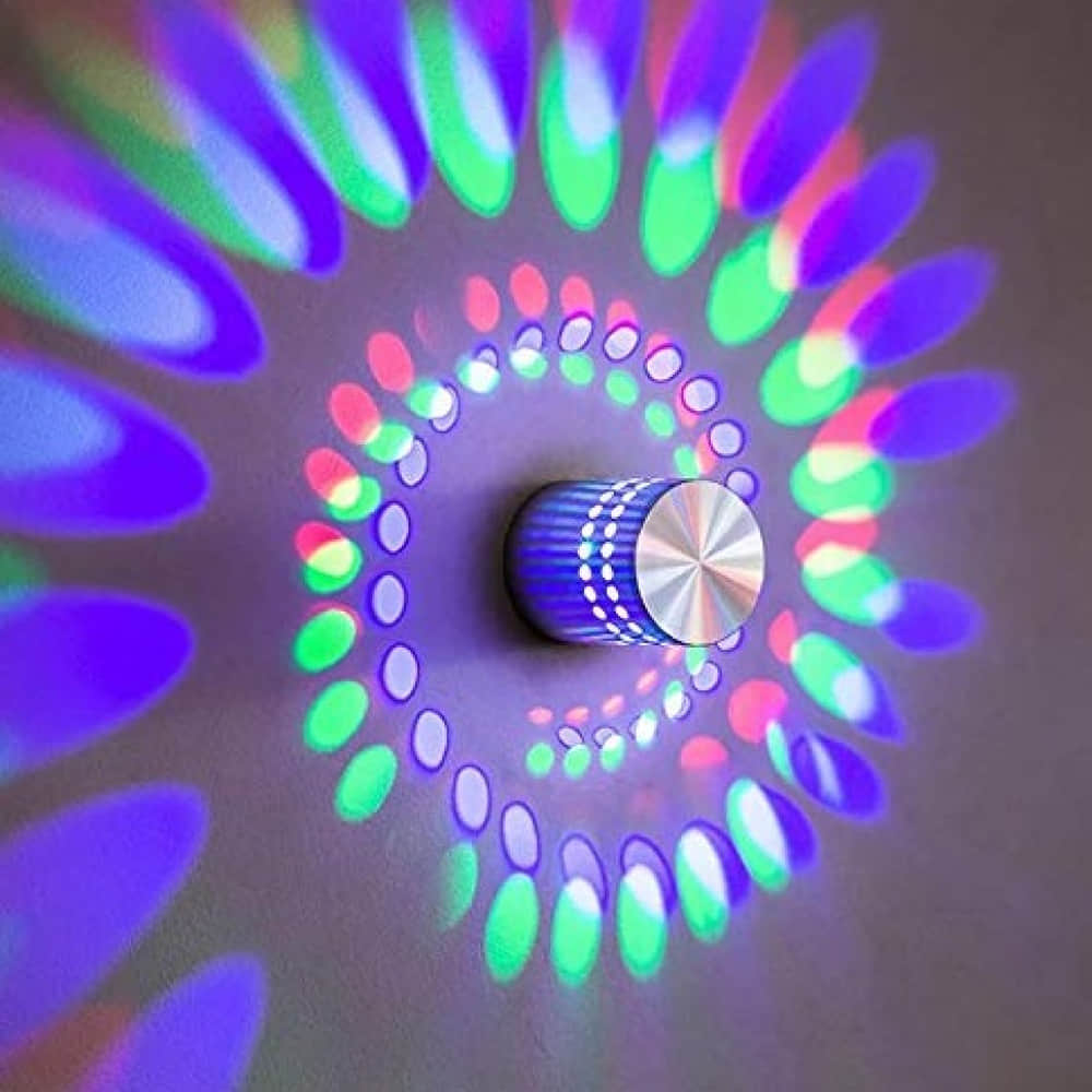 3W Spiral (Multi Color) Decorative Wall Light - photo