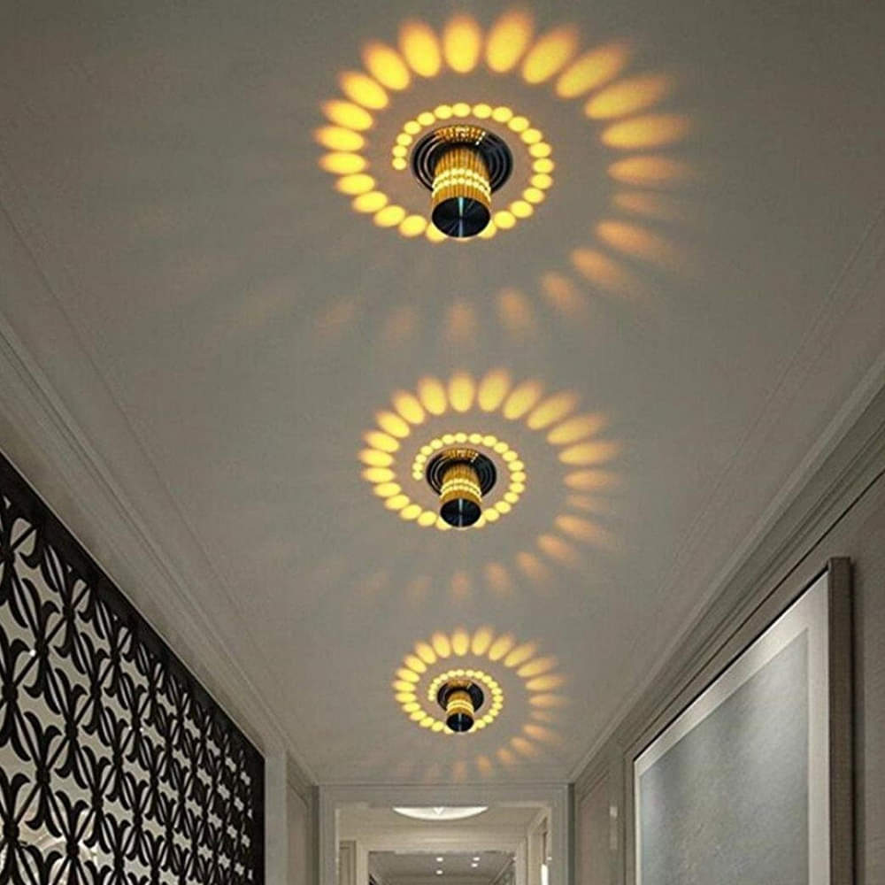 3W Spiral (Warm White) Decorative Wall Light - photo