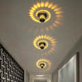 3W Spiral (Warm White) Decorative Wall Light - front_view