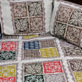 Cotton block print bed-sheet - photo