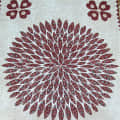 Cotton Bed Sheet Geometric and Floral Print - top_view