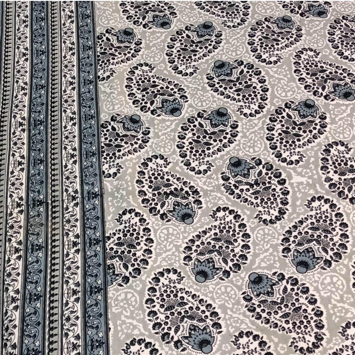 King Keri Print Cotton Double Bed-sheet - top_view