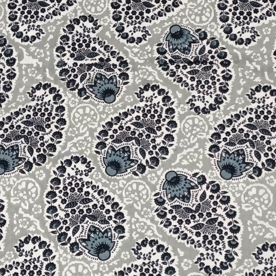 King Keri Print Cotton Double Bed-sheet - rear_view