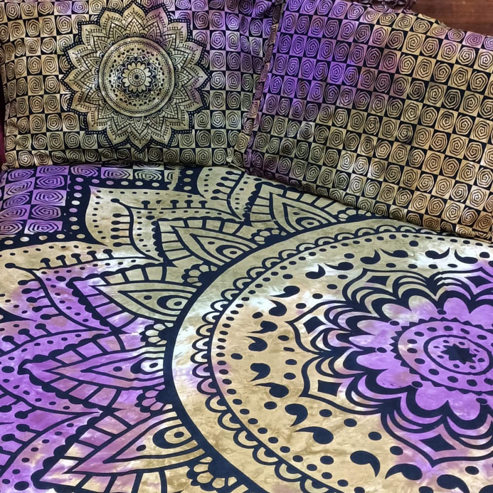 Cotton Mandala Print Bed Sheet - photo
