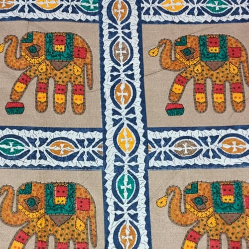 Cotton Bed-sheet with Elephant Print