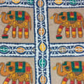 Cotton Bed-sheet with Elephant Print - top_view