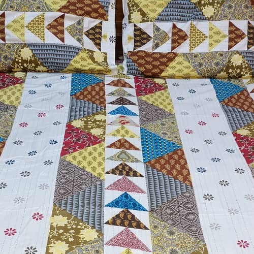 Cotton Bed Sheet (Geometric print)