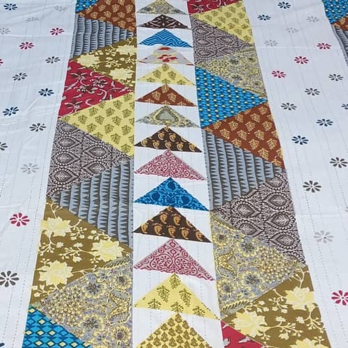 Cotton Bed Sheet (Geometric print)