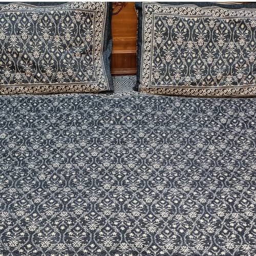 Cotton Printed Bed Sheet (blue)