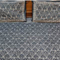 Cotton Printed Bed Sheet (blue) - front_view