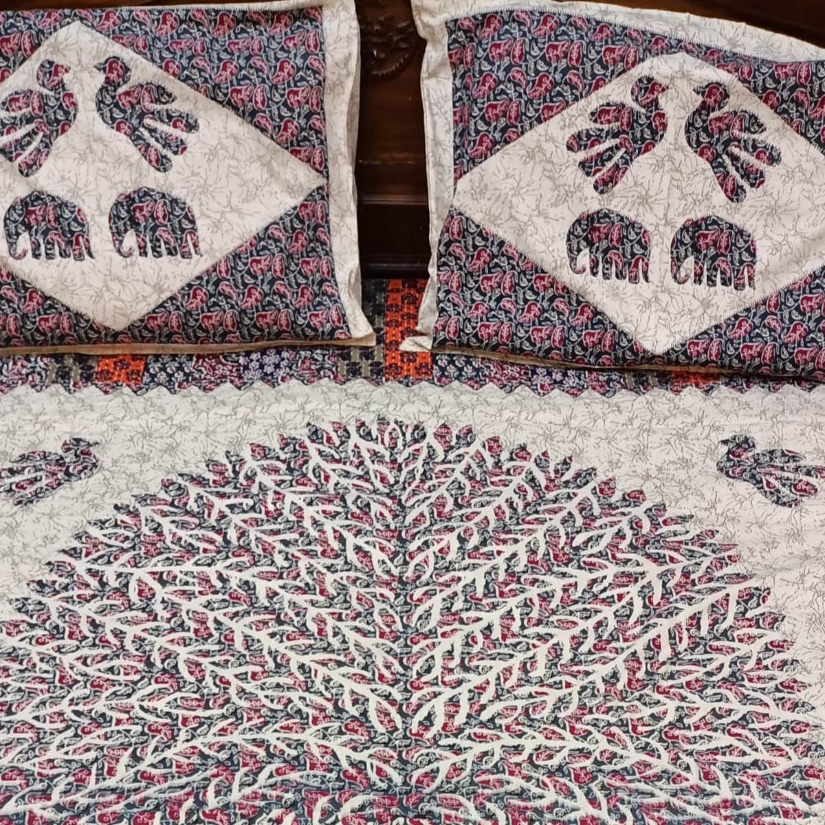 Beautiful Cotton Printed Bed Sheet - rear_view