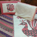 Cotton Peacock Print Bed-sheet - front_view
