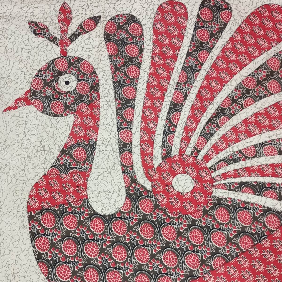 Cotton Peacock Print Bed-sheet - rear_view