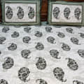 Cotton Bed Sheet (Beige) - front_view