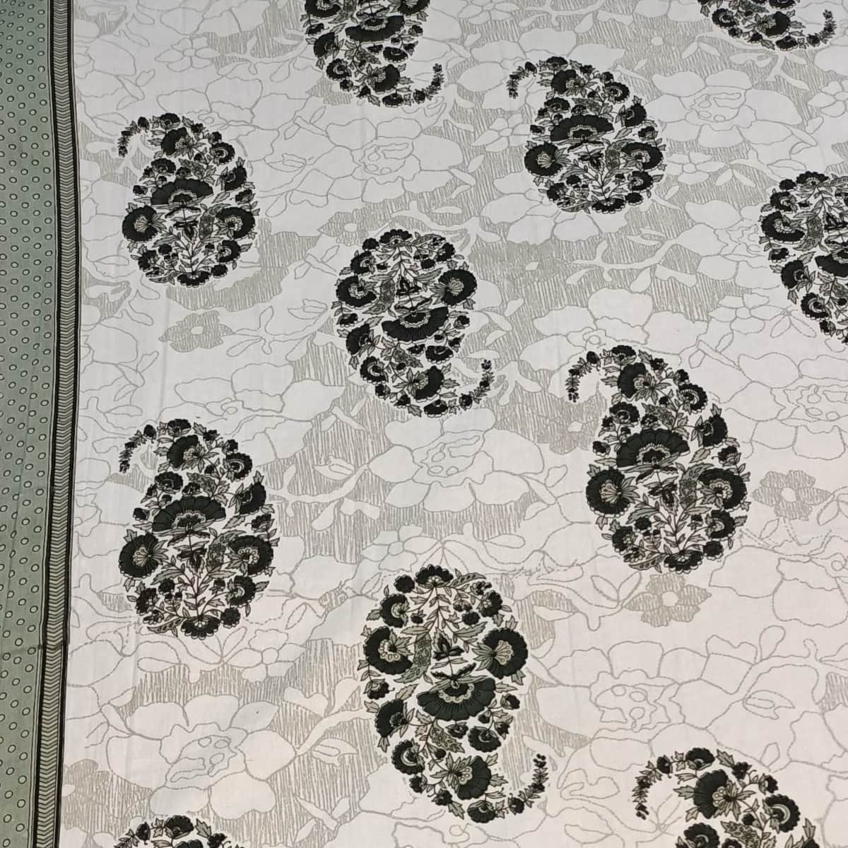 Cotton Bed Sheet (Beige) - top_view