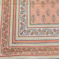 Cotton Printed  Bed Sheet ( Peach ) - top_view
