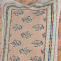 Cotton Printed  Bed Sheet ( Peach ) - rear_view