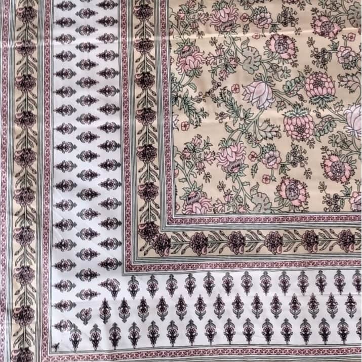 Cotton Bed Sheet (Off White) - rear_view