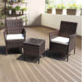 Outdoor Wicker Chair & Table set (2+1) - front_view