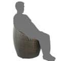 Garden Chair set 2+1( Nest Model ) - rear_view