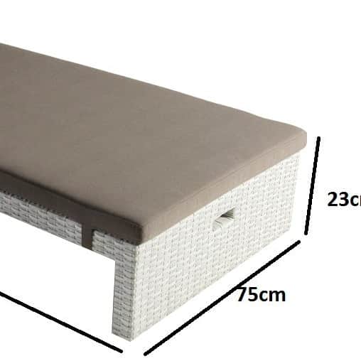 Pool Bed With White Color - rear_view