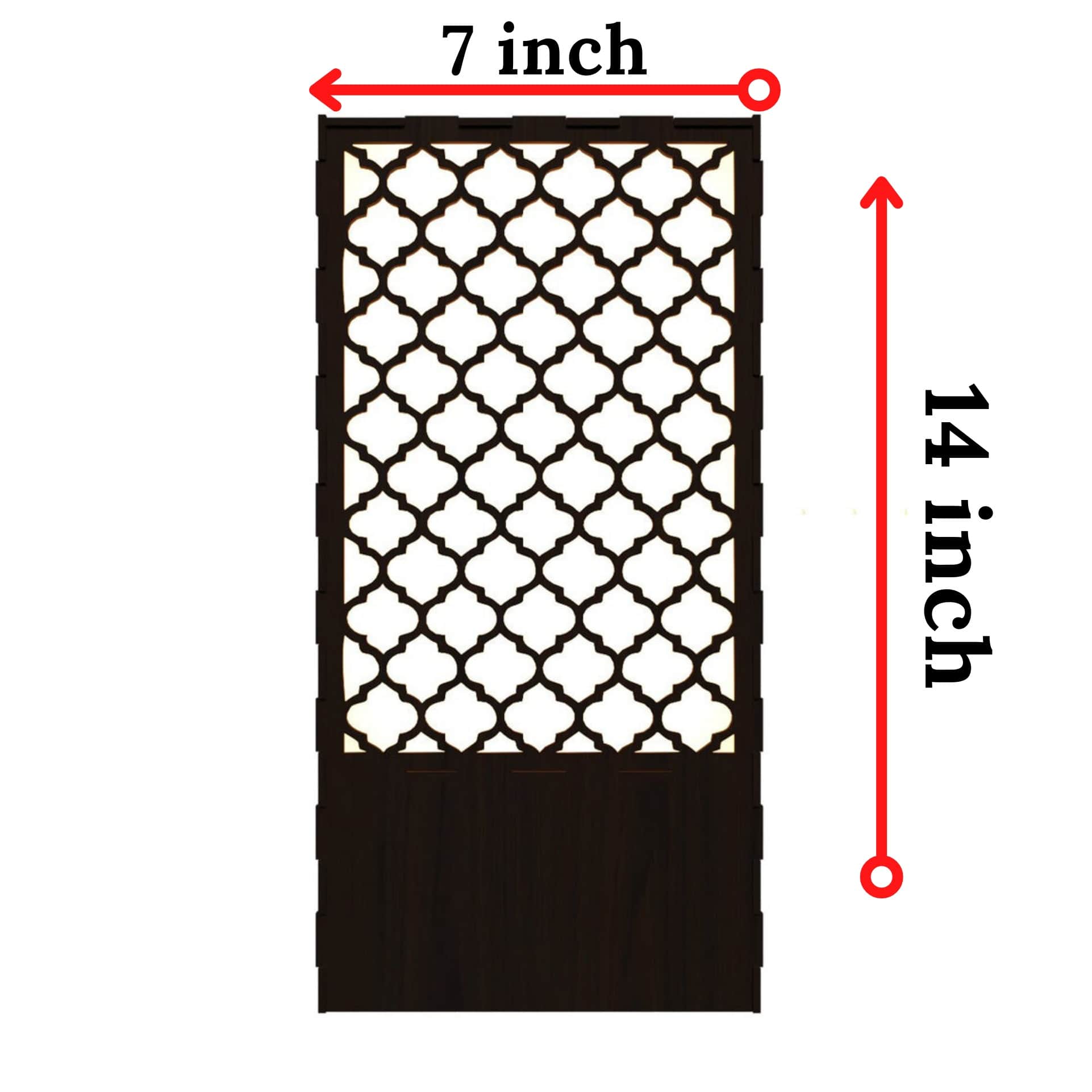 New Wooden Table Lamp with Creative Laser Cutting Design(Color-Brown) - rear_view
