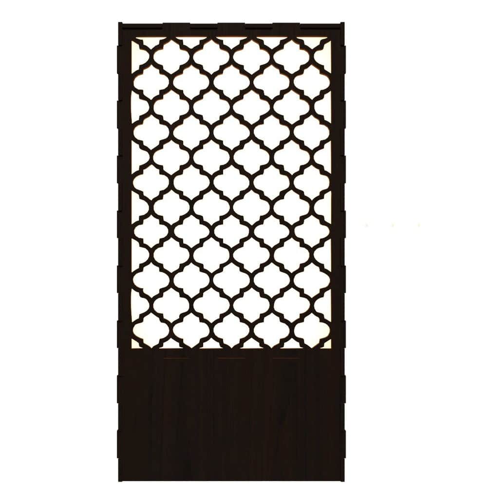 New Wooden Table Lamp with Creative Laser Cutting Design(Color-Brown) - right_view
