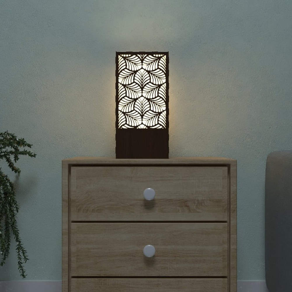 Leaf Pattern design wood lamp table yplamp 25 - photo