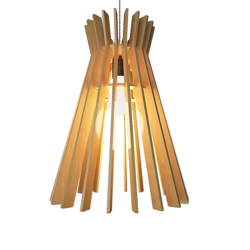 Modern wood pendant lamp yplamp 32 - left_view