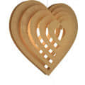 Heart Shape Wood pendant lamp yplamp 34 - left_view