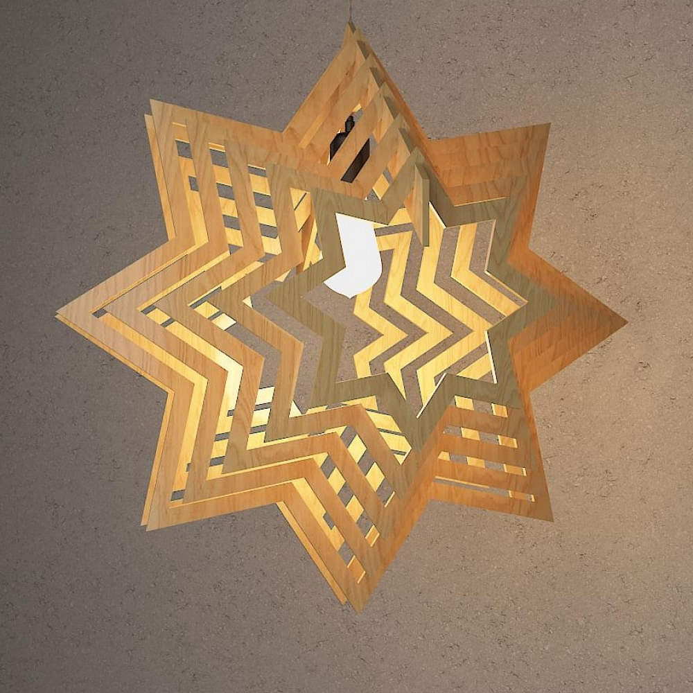 Star Shape Wood pendant lamp yplamp 39 - photo