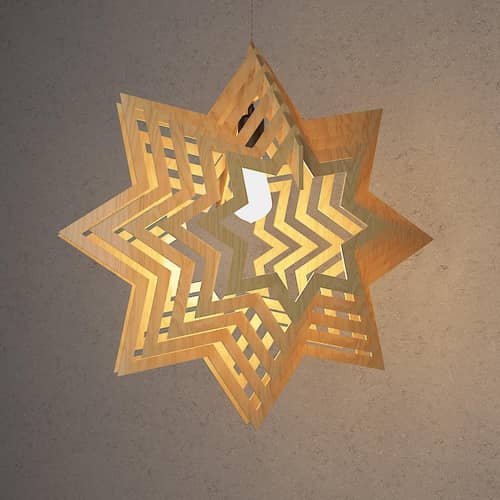 Star Shape Wood pendant lamp yplamp 39