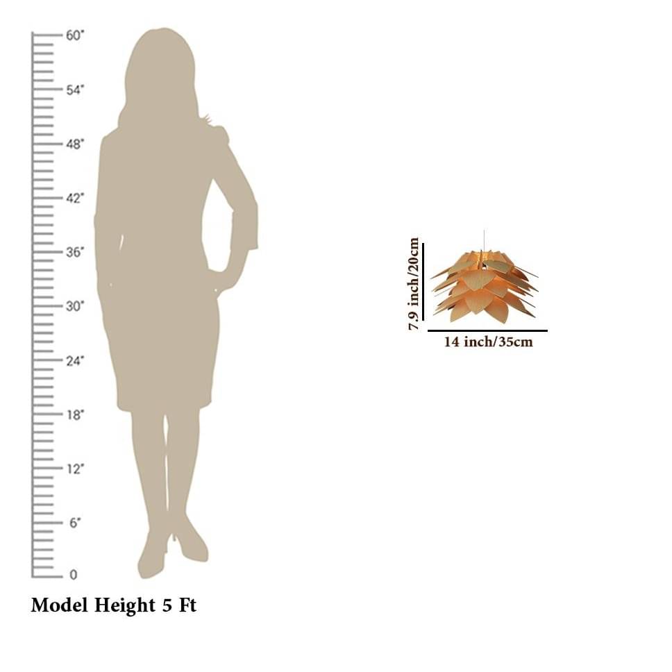 lotus Shape Wood pendant lamp yplamp 40