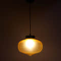 Yellow Glass Single Hanging Light- BOWL-HL-GOLA-YELLOW - Without Bulb - rear_view