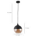 Black Glass Wall Sconces Lights- M-52-H/L - Without Bulb - left_view