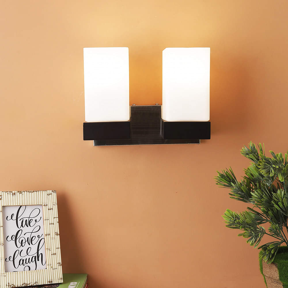 Silver Glass Wall Sconces Lights- 1775-2W - Without Bulb - photo